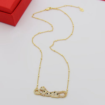[Noble Aura jewelry]PANTHERE PAVED DIAMOND NECKLACE