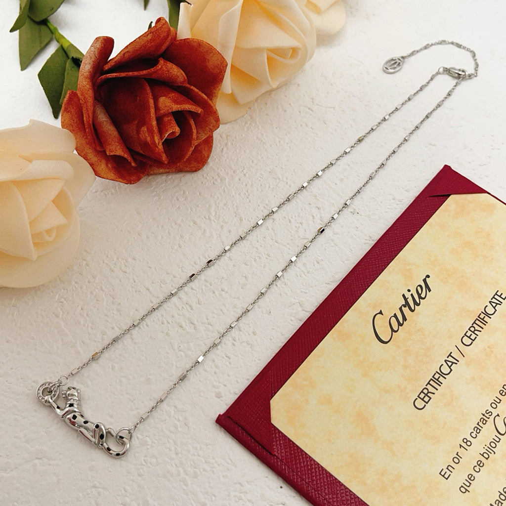[Noble Aura jewelry]PANTHERE FULL DIAMOND NECKLACE