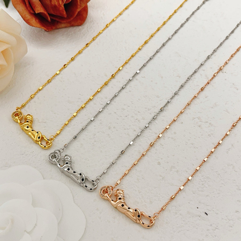 [Noble Aura jewelry]PANTHERE FULL DIAMOND NECKLACE