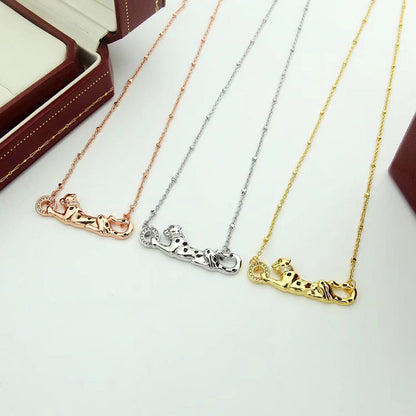 [Noble Aura jewelry]PANTHERE FULL DIAMOND NECKLACE