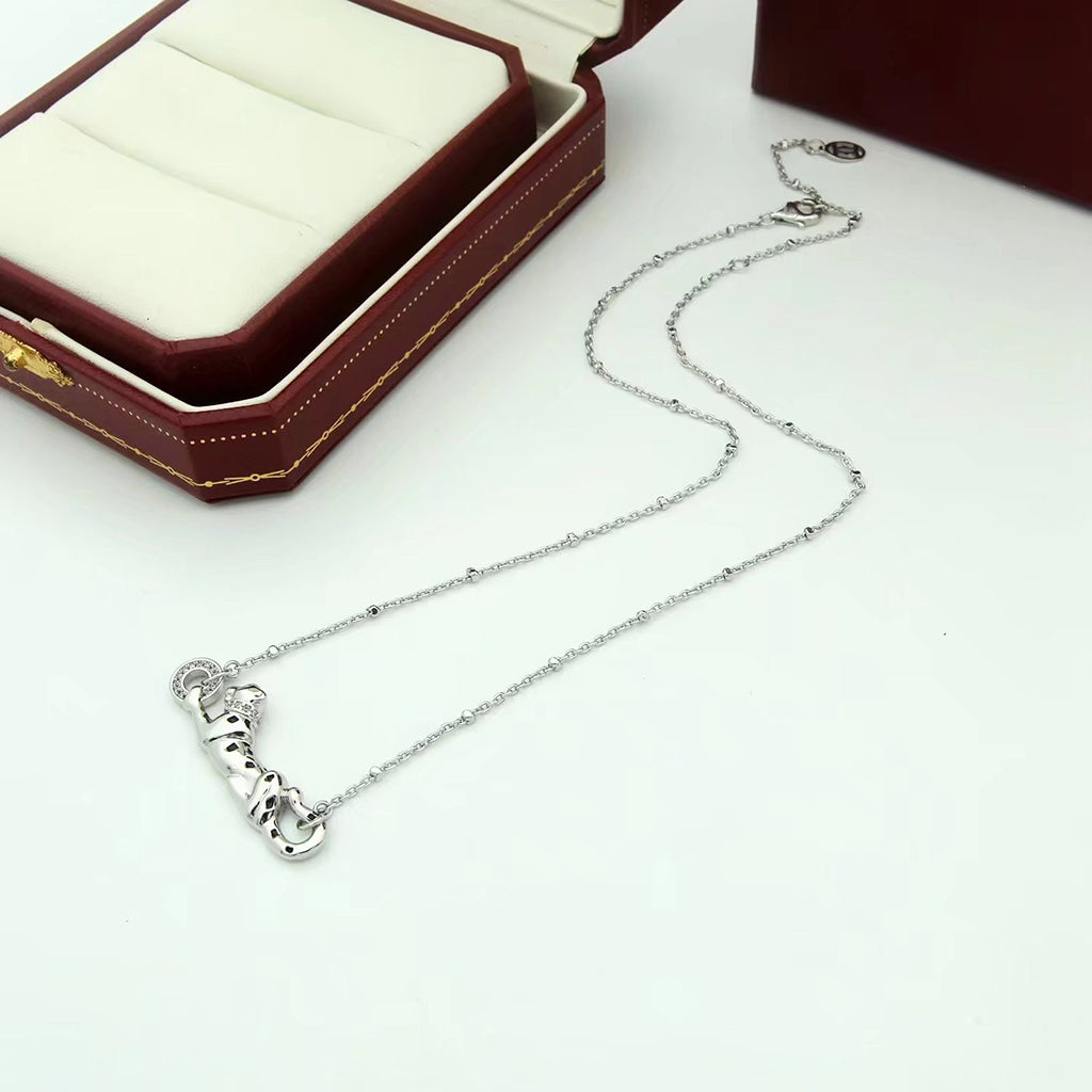 [Noble Aura jewelry]PANTHERE FULL DIAMOND NECKLACE