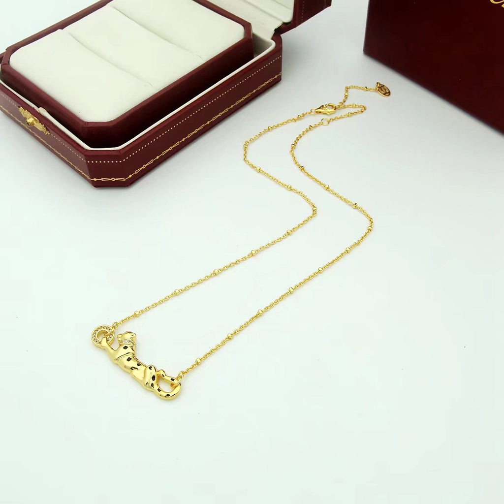 [Noble Aura jewelry]PANTHERE FULL DIAMOND NECKLACE