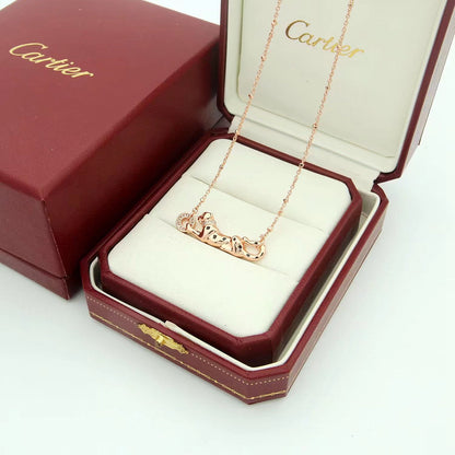 [Noble Aura jewelry]PANTHERE FULL DIAMOND NECKLACE