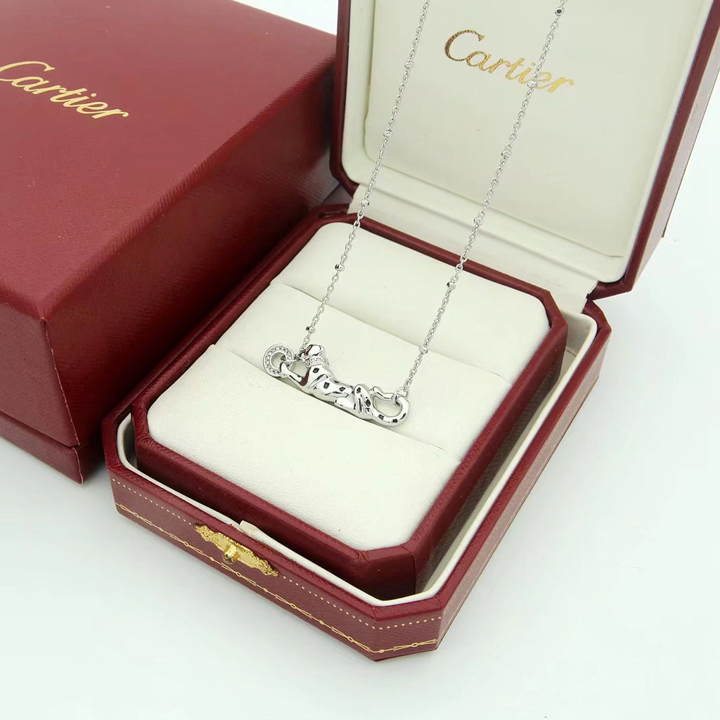 [Noble Aura jewelry]PANTHERE FULL DIAMOND NECKLACE