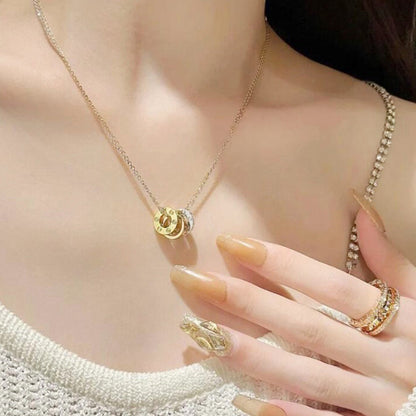 [Noble Aura jewelry]LOVE 6 DIAMOND PENDANT NECKLACE