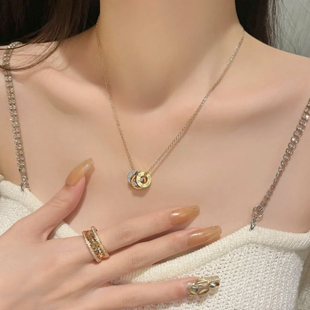 [Noble Aura jewelry]LOVE 6 DIAMOND PENDANT NECKLACE