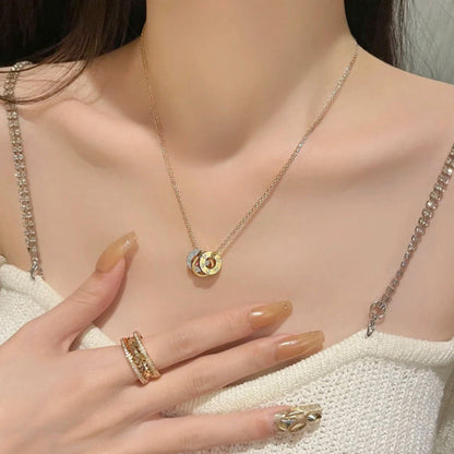 [Noble Aura jewelry]LOVE 6 DIAMOND PENDANT NECKLACE
