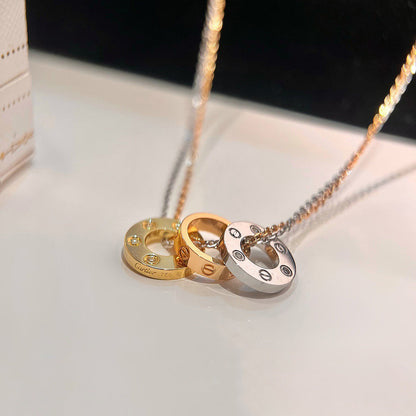 [Noble Aura jewelry]LOVE 6 DIAMOND PENDANT NECKLACE