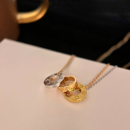 [Noble Aura jewelry]LOVE 6 DIAMOND PENDANT NECKLACE