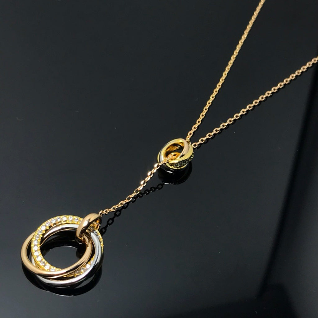 [Noble Aura jewelry]TRINITY DIAMONDS NECKLACE