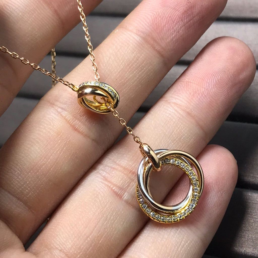 [Noble Aura jewelry]TRINITY DIAMONDS NECKLACE