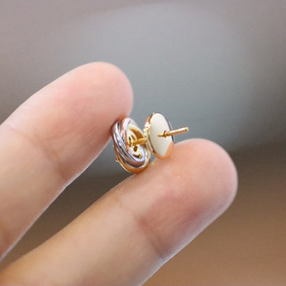 [Noble Aura jewelry]TRINITY STUD DIAMOND EARRINGS