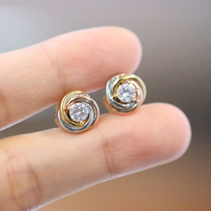 [Noble Aura jewelry]TRINITY STUD DIAMOND EARRINGS