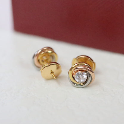 [Noble Aura jewelry]TRINITY STUD DIAMOND EARRINGS