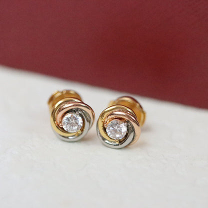 [Noble Aura jewelry]TRINITY STUD DIAMOND EARRINGS