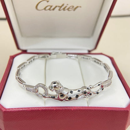 [Noble Aura jewelry]PANTHERE HALF DIAMOND ON CHAIN BRACELET