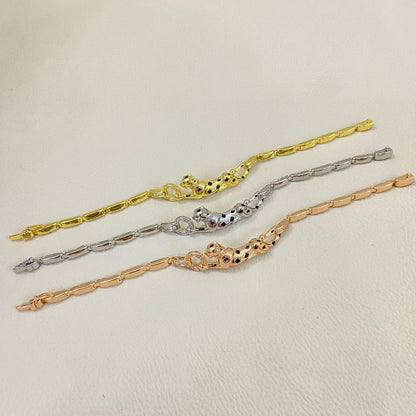 [Noble Aura jewelry]PANTHERE HALF DIAMOND ON CHAIN BRACELET