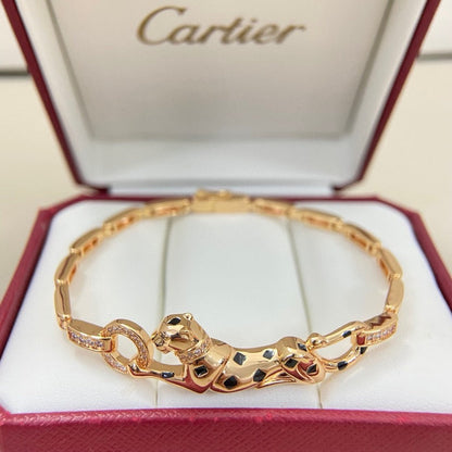 [Noble Aura jewelry]PANTHERE HALF DIAMOND ON CHAIN BRACELET