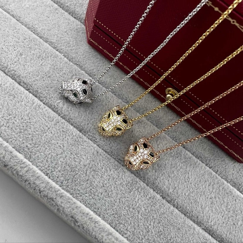 [Noble Aura jewelry]PANTHERE FULL DIAMOND NECKLACE