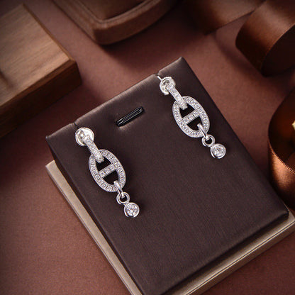 [Noble Aura jewelry]HM CHAINE DIAMOND EARRINGS