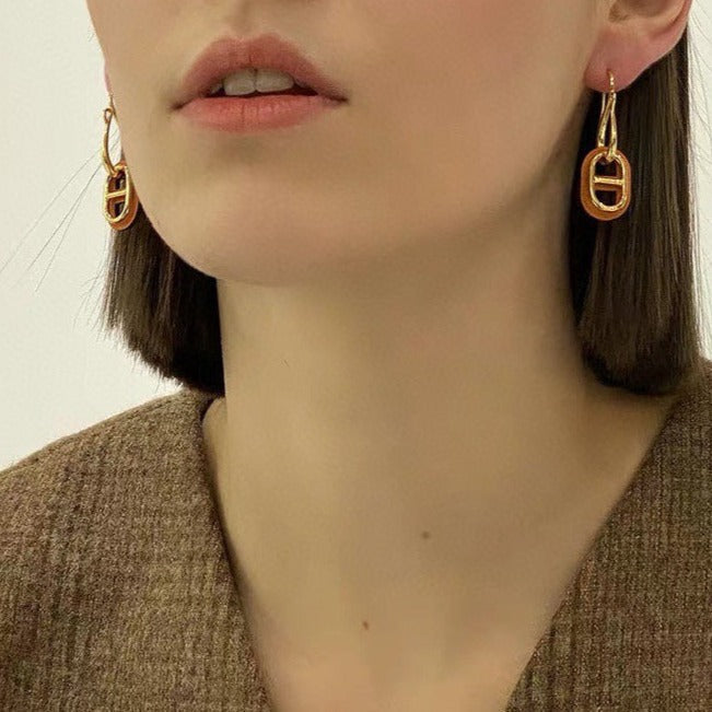 [Noble Aura jewelry]HM O'MAILLON GOLD EARRINGS