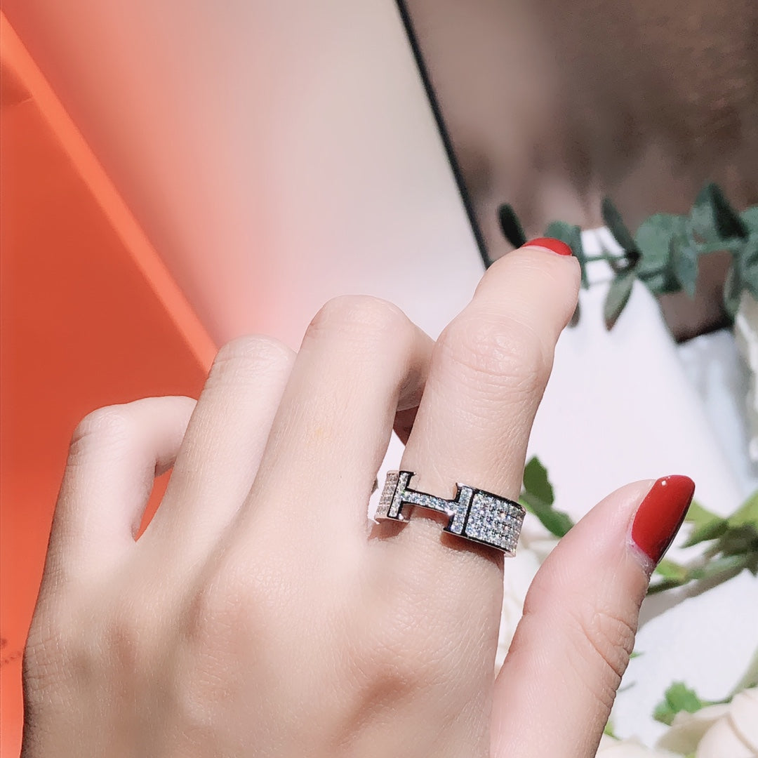 [Noble Aura jewelry]H RING FULL DIAMOND