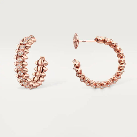 [Noble Aura jewelry]CLASH 6.4MM FULL DIAMOND SMALL EARRINGS