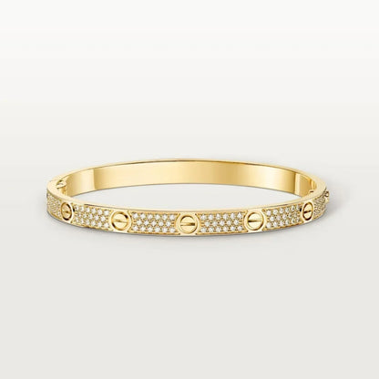 [Noble Aura jewelry] LOVE  Classic & Diamond-Paved Bracelet Stack Set