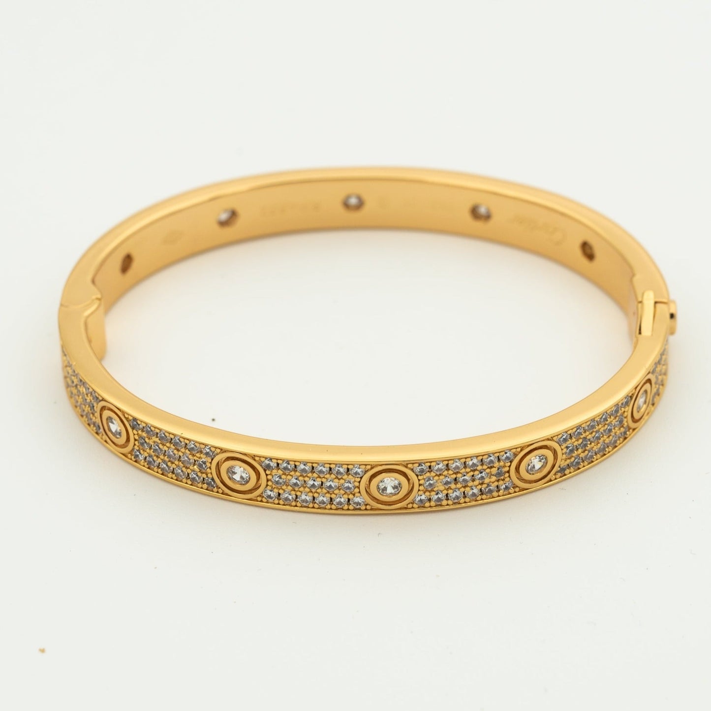 [Noble Aura jewelry]LOVE BRACELET 6.1MM DIAMOND-PAVED 10 BIG DIAMONDS