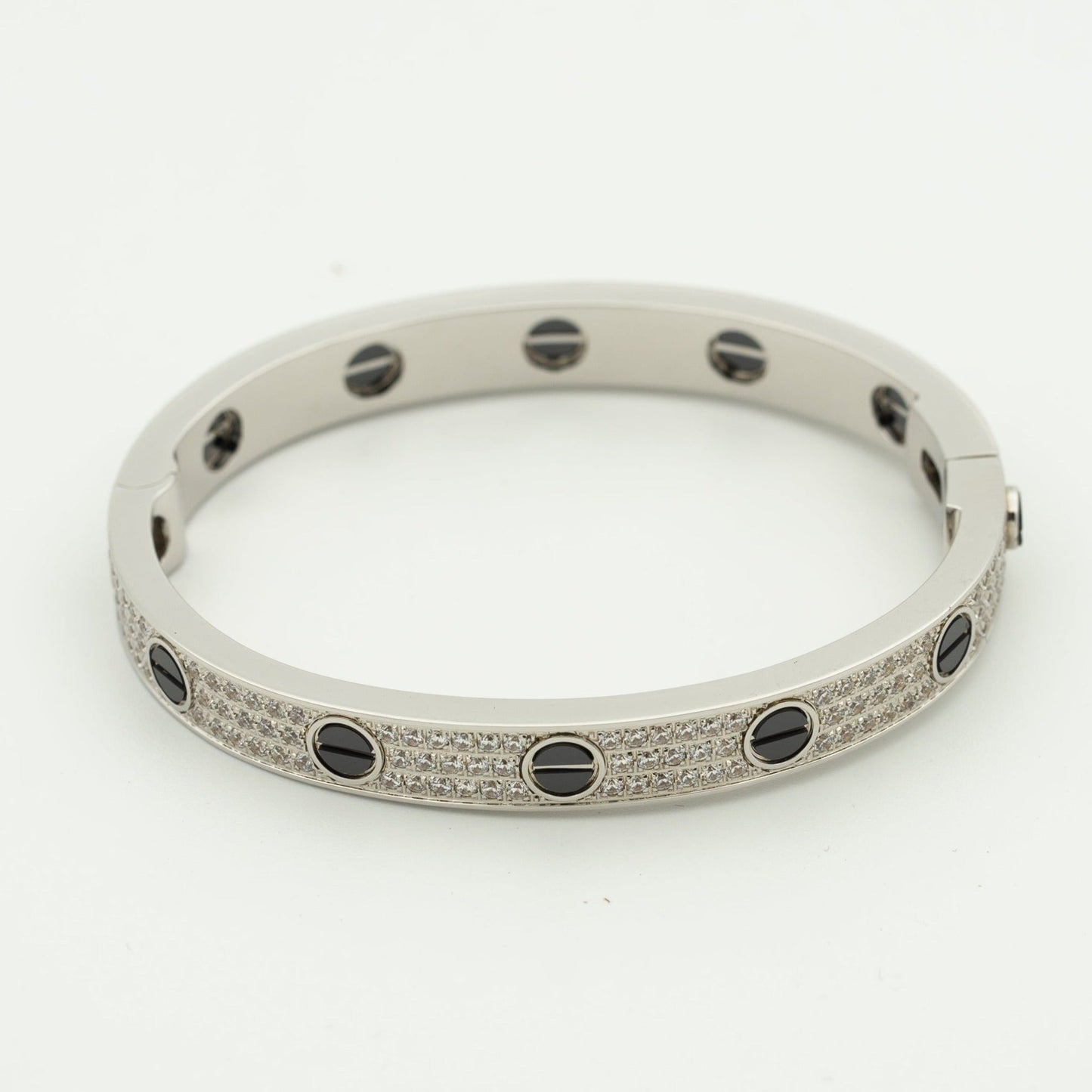 [Noble Aura jewelry]LOVE BRACELET 6.1MM DIAMOND-PAVED CERAMIC