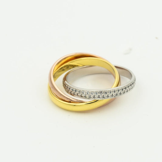 [Noble Aura jewelry]TRINITY RING GOLD PINK GOLD SILVER DIAMONDS