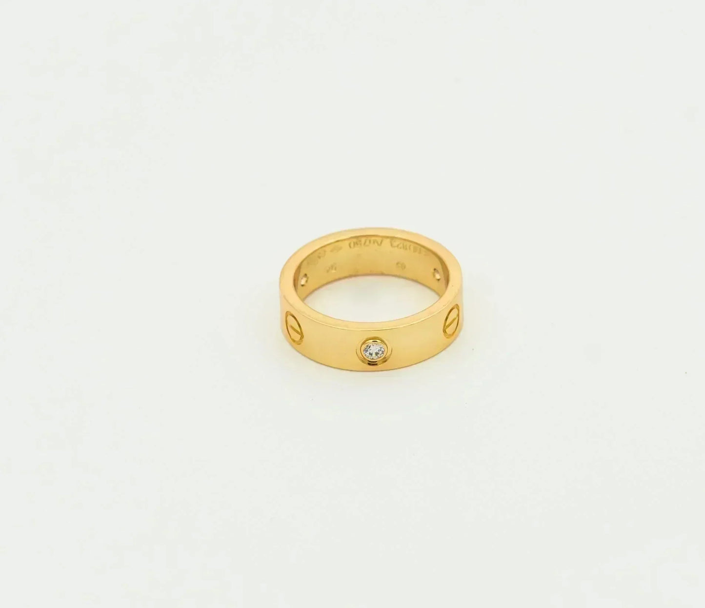 [Noble Aura jewelry]LOVE RING 5.5MM 3 DIAMONDS GOLD