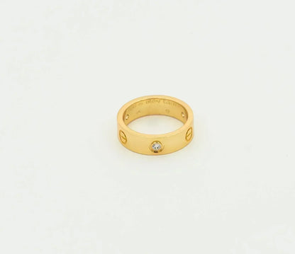 [Noble Aura jewelry]LOVE RING 5.5MM 3 DIAMONDS GOLD