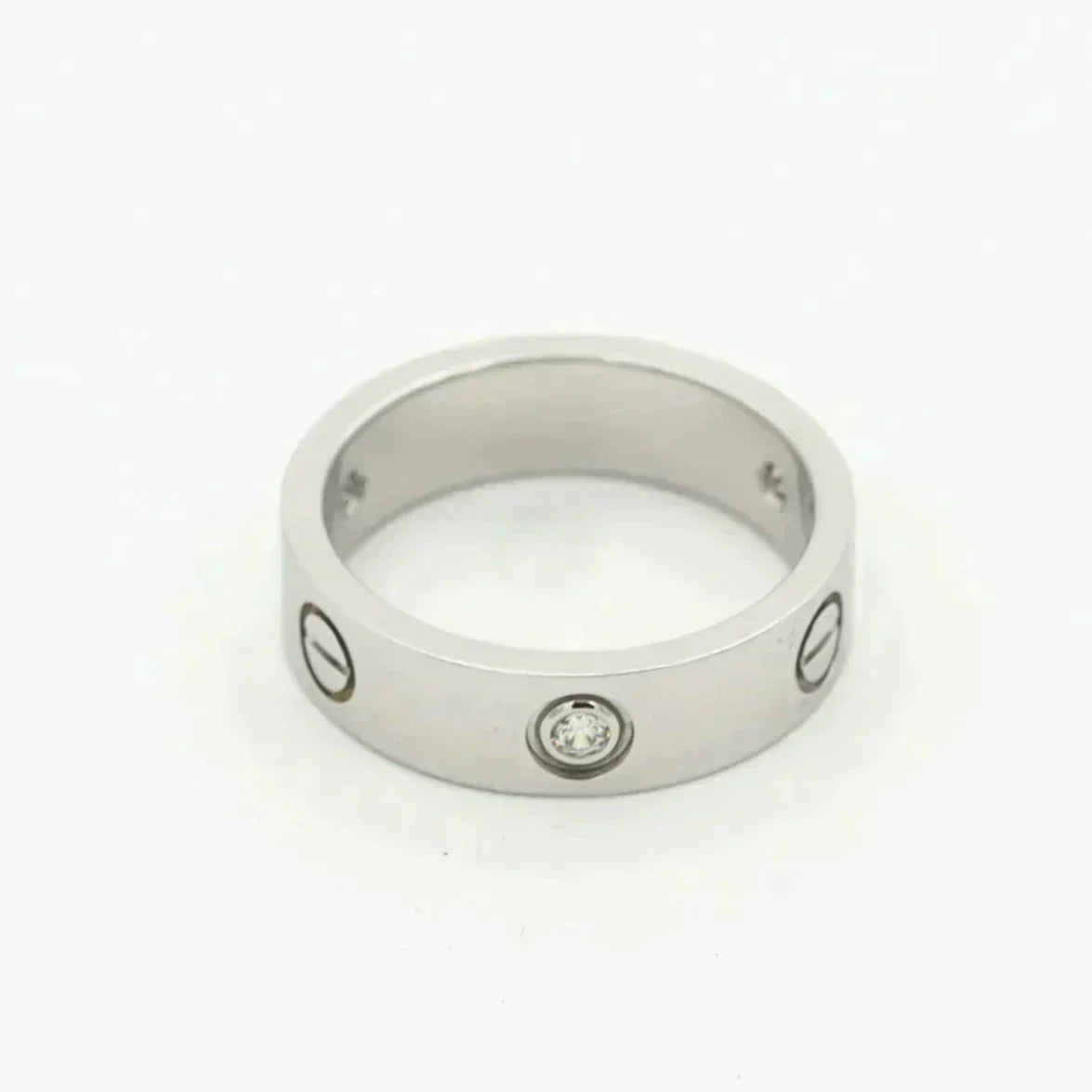 [Noble Aura jewelry]LOVE RING 5.5MM 3 DIAMONDS SILVER