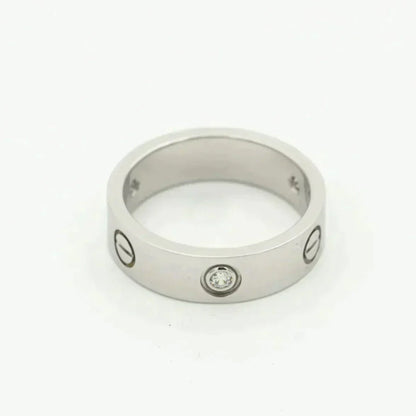 [Noble Aura jewelry]LOVE RING 5.5MM 3 DIAMONDS SILVER
