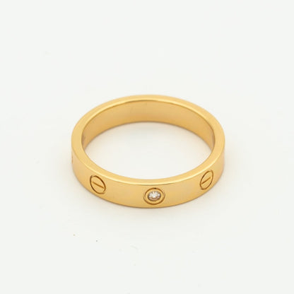 [Noble Aura jewelry]LOVE RING 4MM 1 DIAMOND PINK GOLD