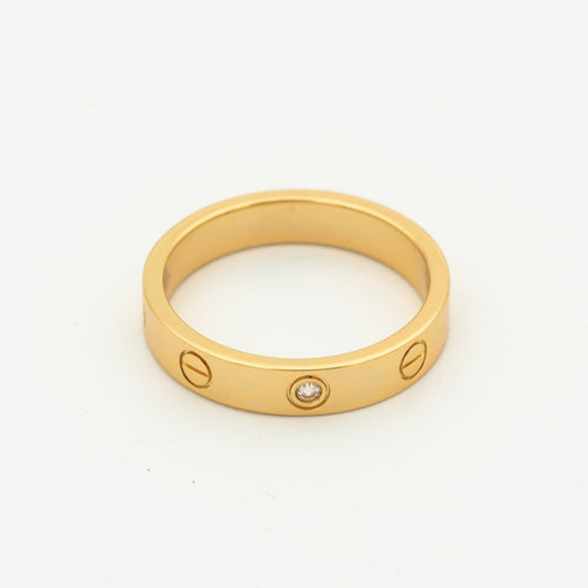 [Noble Aura jewelry]LOVE RING 4MM 1 DIAMOND PINK GOLD