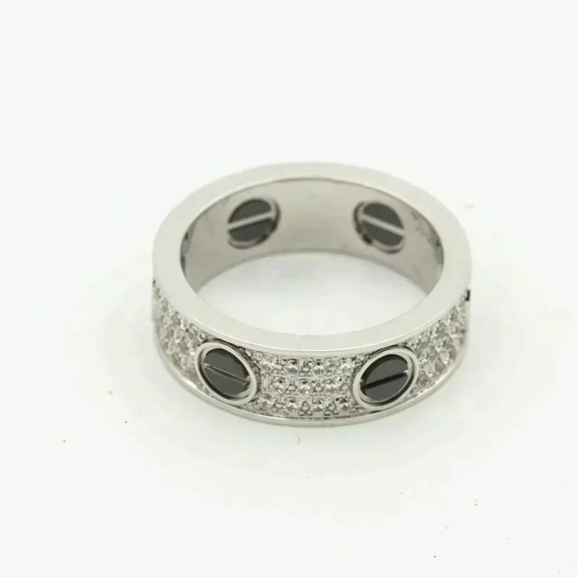 [Noble Aura jewelry]LOVE RING 5.5MM DIAMONDS PAVED CERAMIC