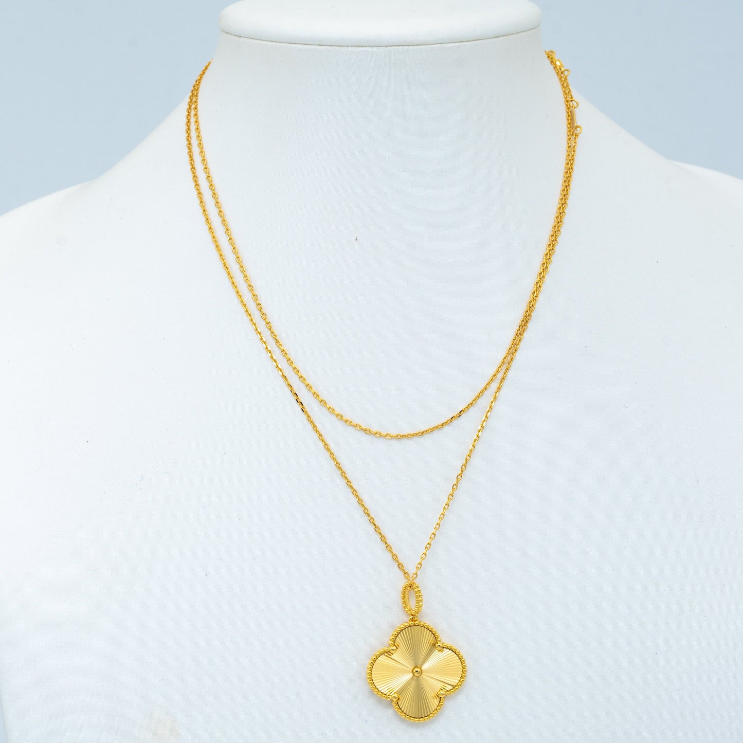 [Noble Aura jewelry]CLOVER 25MM PEDANT NECKLACE GOLD