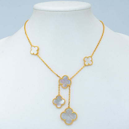 [Noble Aura jewelry]CLOVER MOTHER OF PEARL NECKLACE 6 MOTIF