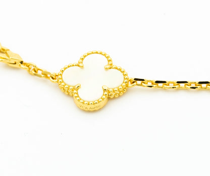 [Noble Aura jewelry]CLOVER BRACELET 5 MOTIFS ONYX MOP