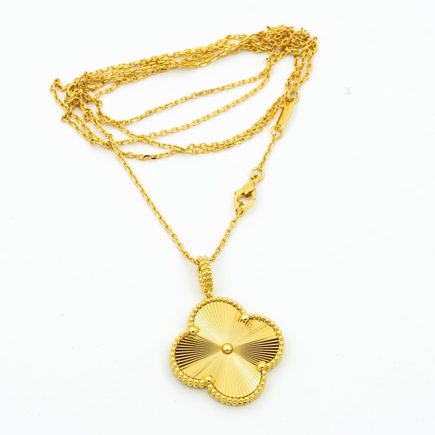 [Noble Aura jewelry]CLOVER 25MM PEDANT NECKLACE GOLD
