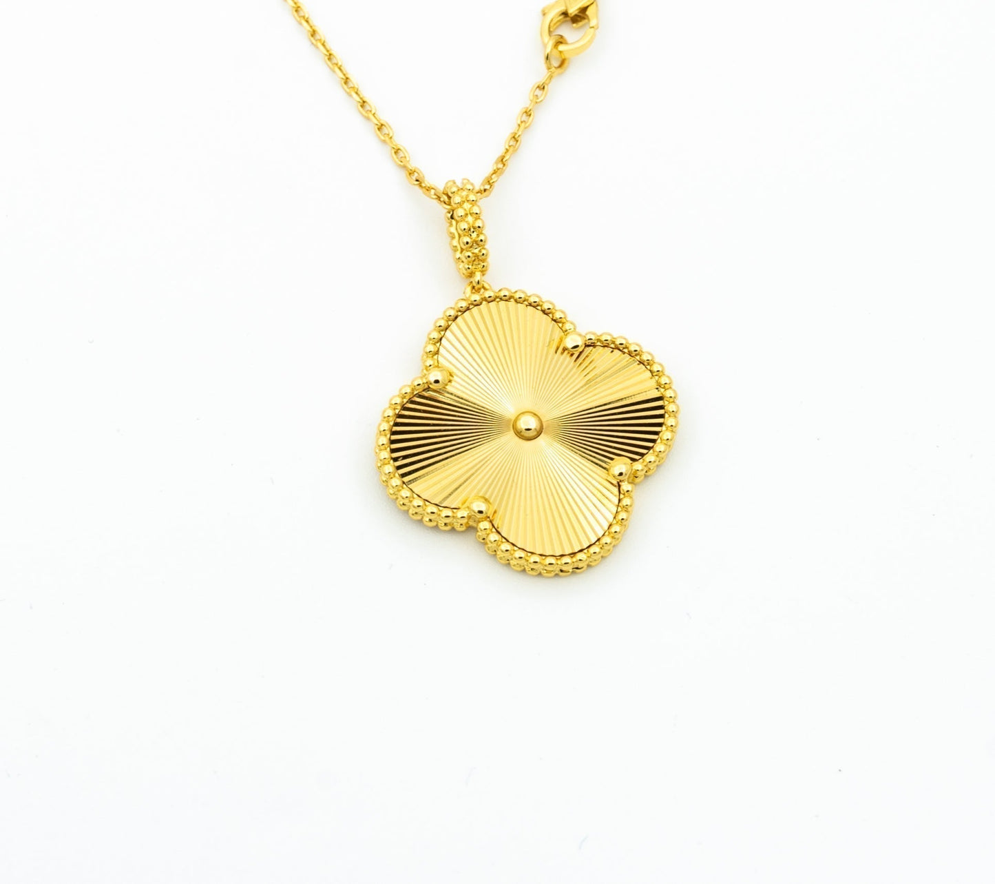 [Noble Aura jewelry]CLOVER 25MM PEDANT NECKLACE GOLD