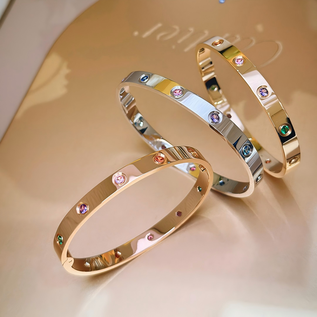 [Noble Aura jewelry] 2026 RAINBOW LOVE BRACELET 6.1MM  10 DIAMONDS