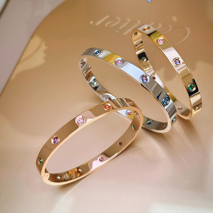 [Noble Aura jewelry] 2026 RAINBOW LOVE BRACELET 6.1MM  10 DIAMONDS