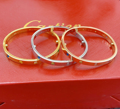 [Noble Aura jewelry] 2026 RAINBOW LOVE BRACELET 6.1MM  10 DIAMONDS
