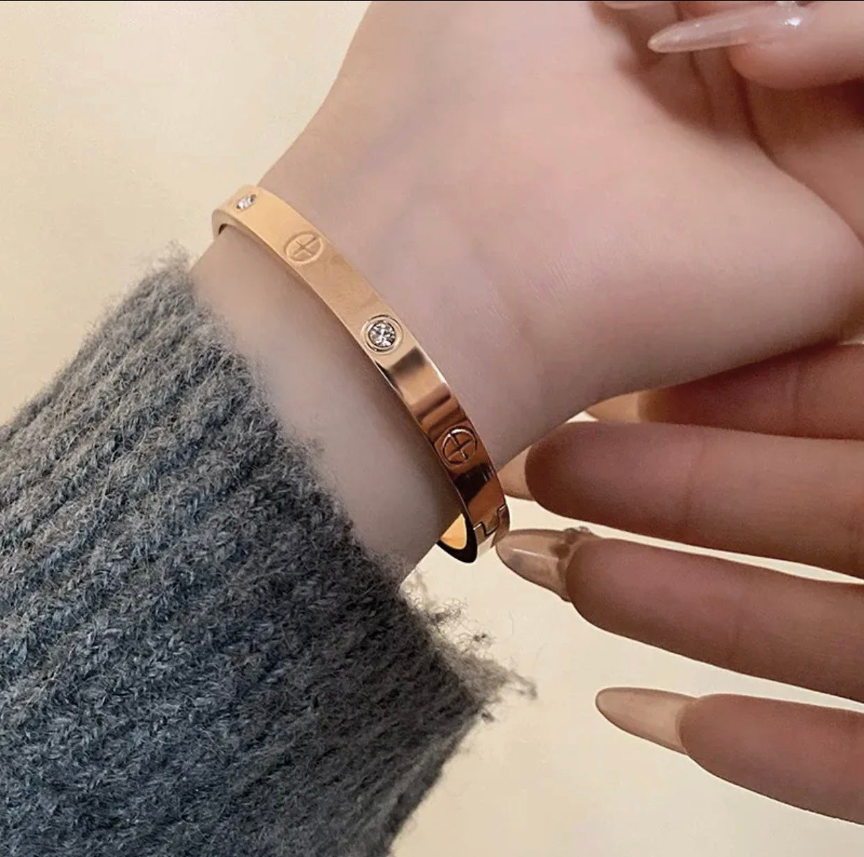 [Noble Aura jewelry] 2026 RAINBOW LOVE BRACELET 6.1MM  10 DIAMONDS