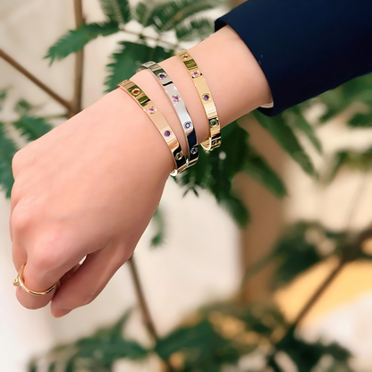 [Noble Aura jewelry] 2026 RAINBOW LOVE BRACELET 6.1MM  10 DIAMONDS