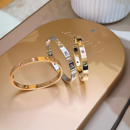 [Noble Aura jewelry] 2026 RAINBOW LOVE BRACELET 6.1MM  10 DIAMONDS