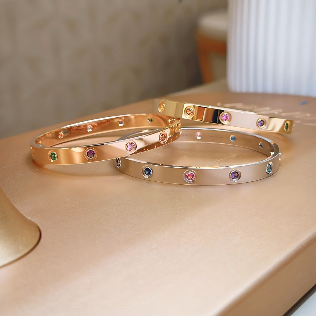 [Noble Aura jewelry] 2026 RAINBOW LOVE BRACELET 6.1MM  10 DIAMONDS